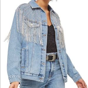 Topshop Dazzle Moto Jacket